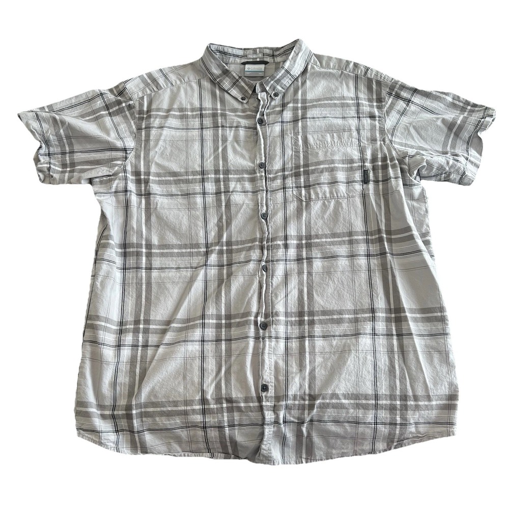 Men's Columbia Short Sleeve Button Down Size 2XLarge Plaid